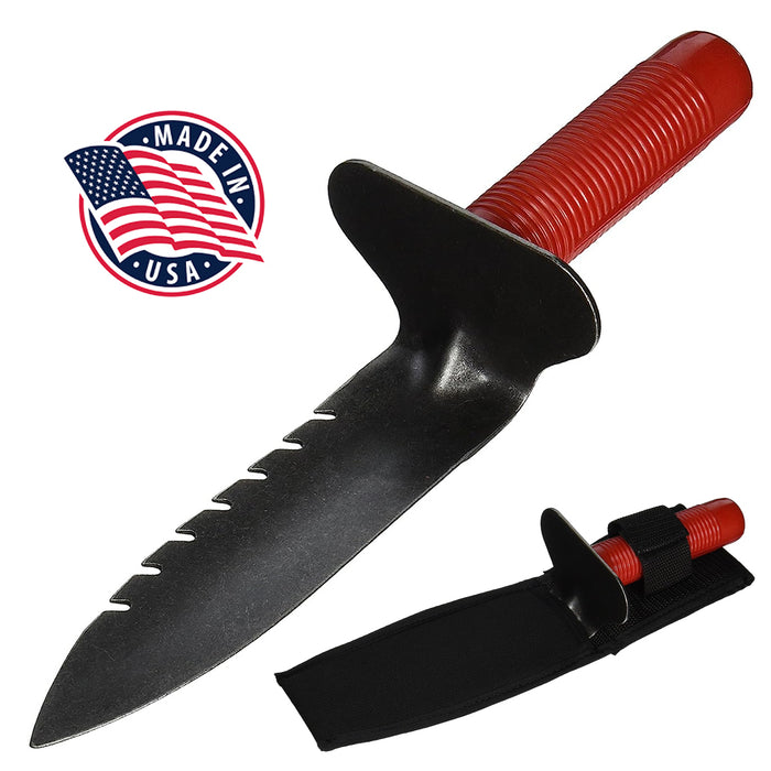 Lesche Right Side Serrated Edge Digger with Sheath for Metal Detecting