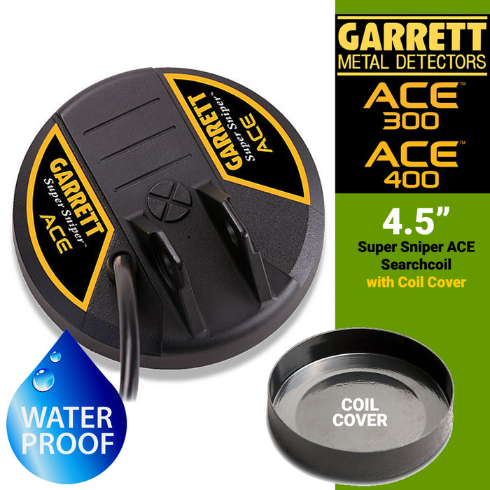 Garrett ACE Series 4.5" Super Sniper Search Coil with Cover for ACE 200, ACE 300 and ACE 400