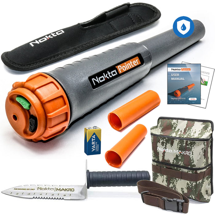 Nokta Waterproof Pinpointer with Finds Pouch and Premium Edge Digger
