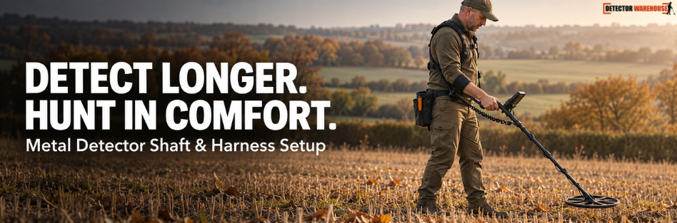 Metal Detector Shaft and Harness Setup for Long Fall Walks
