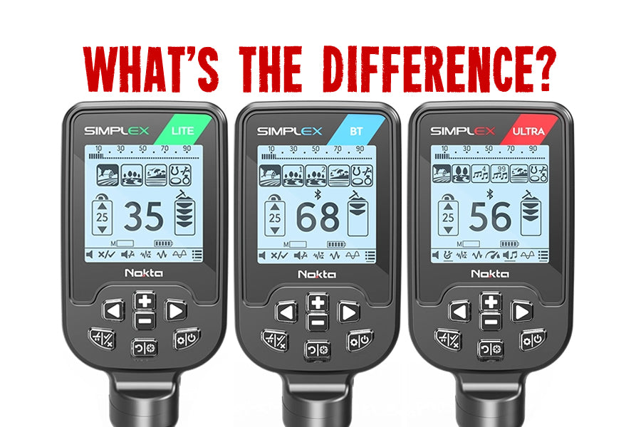 What is the difference between the Nokta Simplex LITE, Simplex BT and Simplex ULTRA?