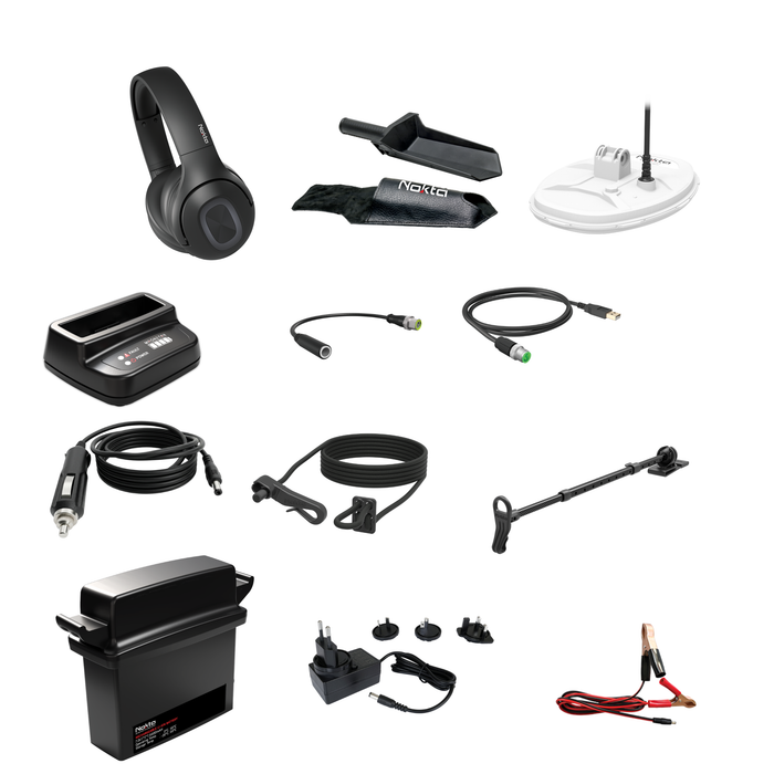 NOKTA MAGNETAR 9000 ADVANCED PULSE INDUCTION FLAGSHIP ALL GOLD METAL DETECTOR WITH 2 DRC COILS & ACCESSORIES