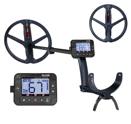 XP ICON-X Metal Detector Advanced Wireless Multi-Frequency Detector with FMF® Technology & Carbon Stem All-Terrain Performance