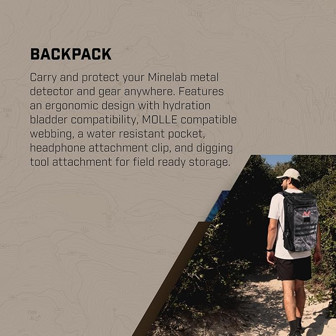 Minelab X-Terra Elite 2 Coil EXPEDITION PACK Multi-Frequency Waterproof Metal Detector with Wireless Headphones, Adventure pack, Bagpack and Pro-Find 40 Pinpointer