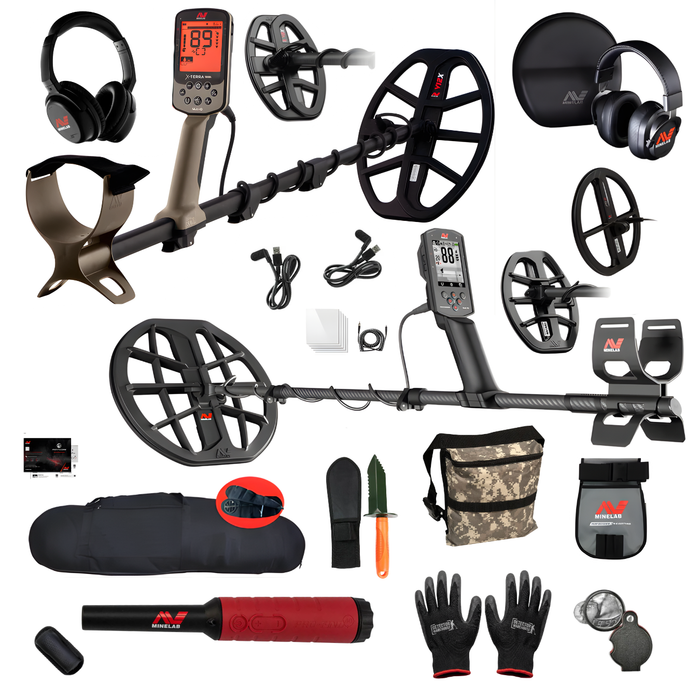 Memorial Day Bundle - 3 Coil PKG Minelab Manticore with M8, M15 Searchcoils + X-Terra Elite Expedition +  Pack Pro Find 40 Pinpointer +Carry Bag and Treasure Kit