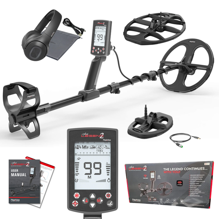 Nokta Legend 2 Metal Detector With LD21, LD28, & FREE LD38 Searchcoil