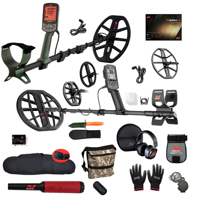 Father's Day Bundle - 4 Coil PKG Minelab Manticore with M8, M9 & M15 Searchcoil + Minelab X-Terra Pro + Pro-Find 40 Pinpointer + Padded Bag and Treasure Kit