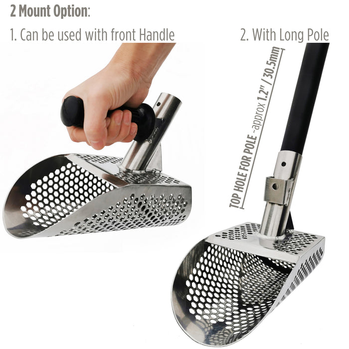 DragonXT Storm Premium Stainless Steel Sand Scoop with Front Handle