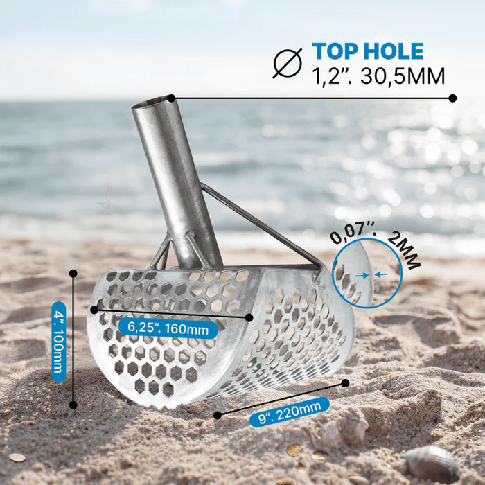 CKG 9x6" Sand Scoop - Stainless Steel
