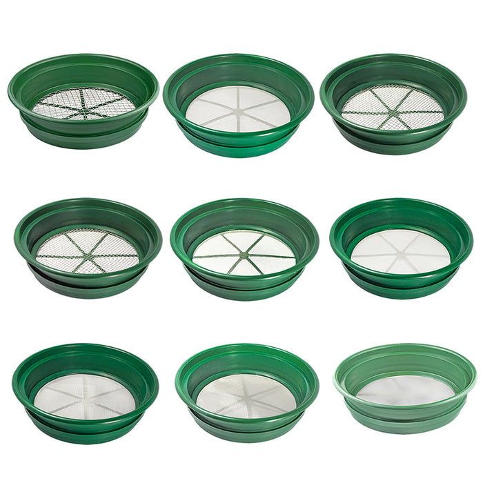 9 Piece Stackable Gold Sifting Pans