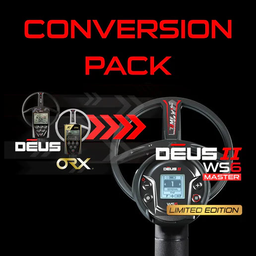 XP DEUS II WS6 Master Metal Detectors Conversion Pack With 9" FMF Coil For Deus & ORX Metal Detectors