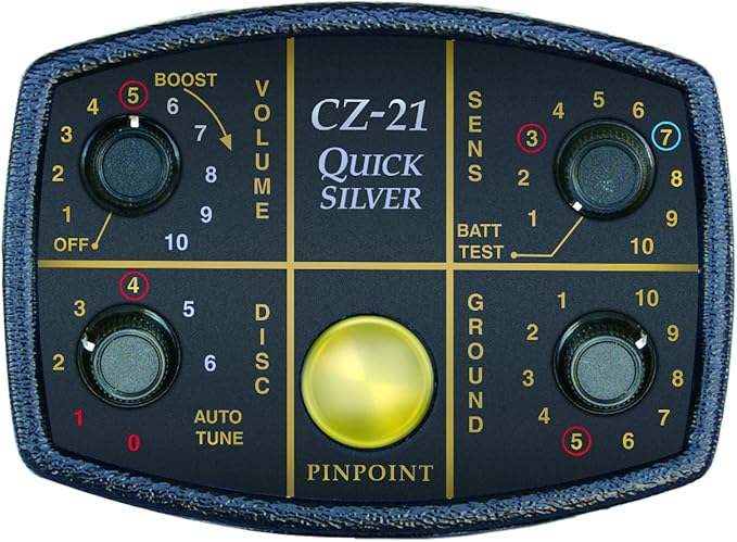 Fisher CZ-21 Quick Silver Dual-Frequency Underwater Metal Detector with 10-inch Coil