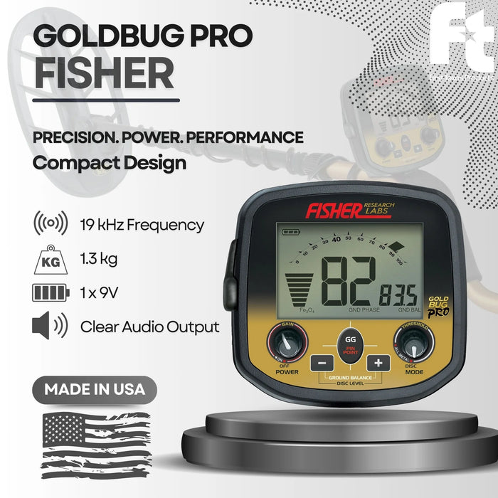 Fisher Gold Bug Pro High Frequency Gold Prospecting Metal Detector With 5 inch Coil