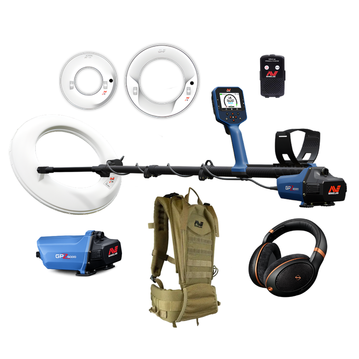 3 Coil Package Minelab GPZ 8000 New Gold Prospecting Metal Detector With Z13, Z17, & Z18 Concentric Toroidal coils - Get Maximum Depth With GeoZVT™ Technology