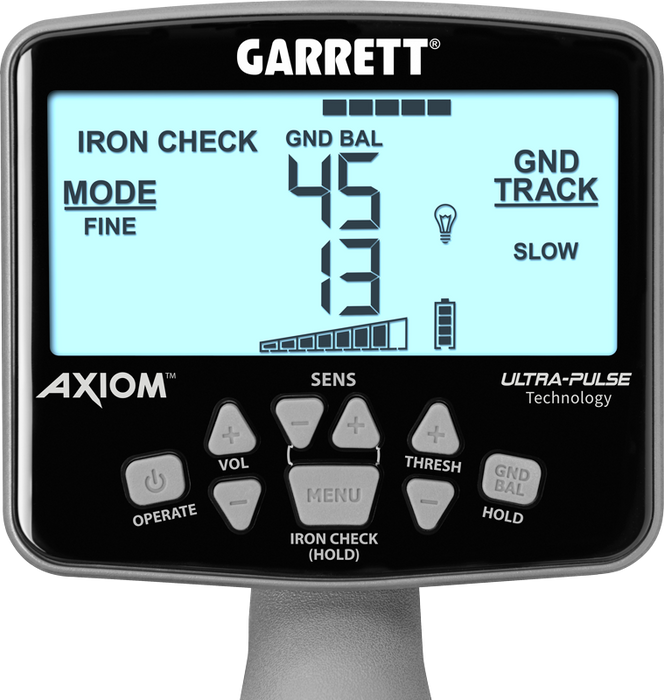 Garrett Axiom Lite Metal Detector Gold Prospecting Pulse Induction Metal Detector With 11" Mono Coil - Standard Package