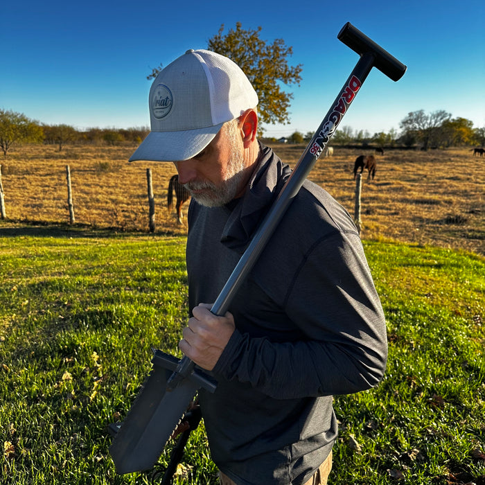 DragonXT Long T-Handle 36" Professional Shovel for Metal Detecting