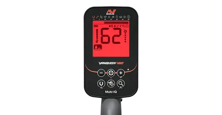 Minelab VANQUISH 460 – All New Waterproof Multi-IQ Metal Detector with Bluetooth LE Audio & LED Display - Vanquish 60 Series