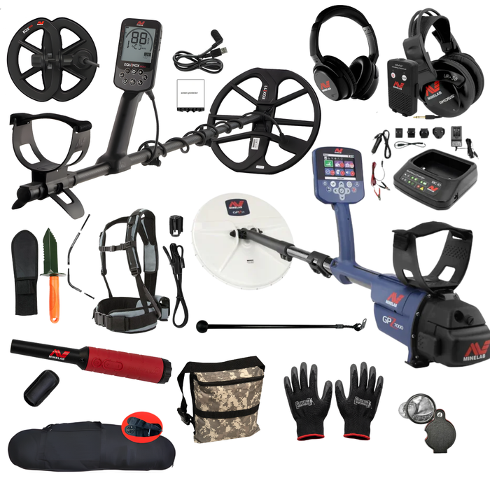 Father's Day Bundle - Minelab GPZ 7000 + Minelab Equinox 900 + Minelab Pro-Find 40 + Minelab Carry Bag and Treasure Kit