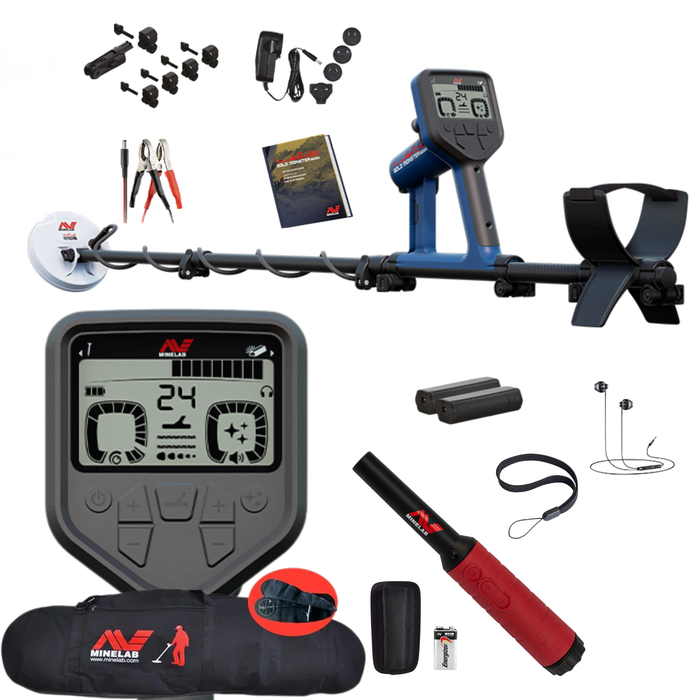 MINELAB GOLD MONSTER 2000 Premium Gold-Nugget Detector with Pro-Find 40 Pinpointer and Padded Travel/Carry Bag