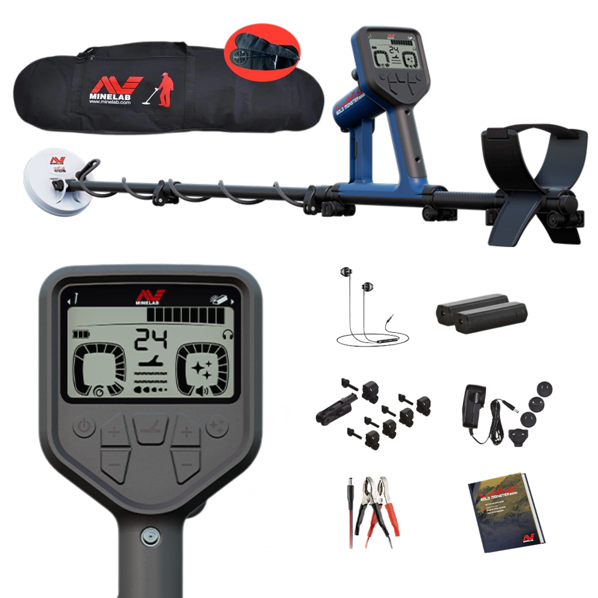 Minelab Gold Monster 2000 gold nugget detector with Multi-Au hybrid detection