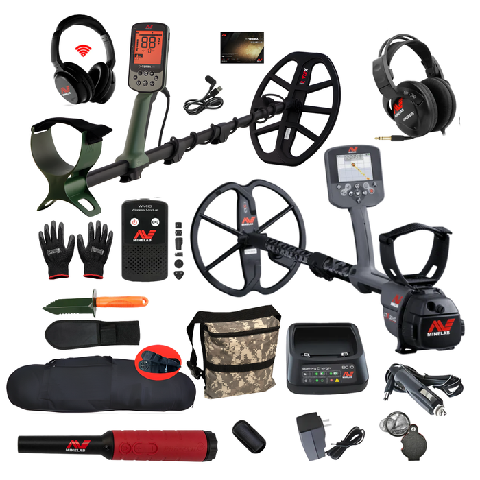 Independence Day Bundle - Minelab X-Terra Pro with ML-85 Wireless Headphones + Minelab CTX 3030 + Pro-Find 40 Pinpointer + Carry Bag + Treasure Kit