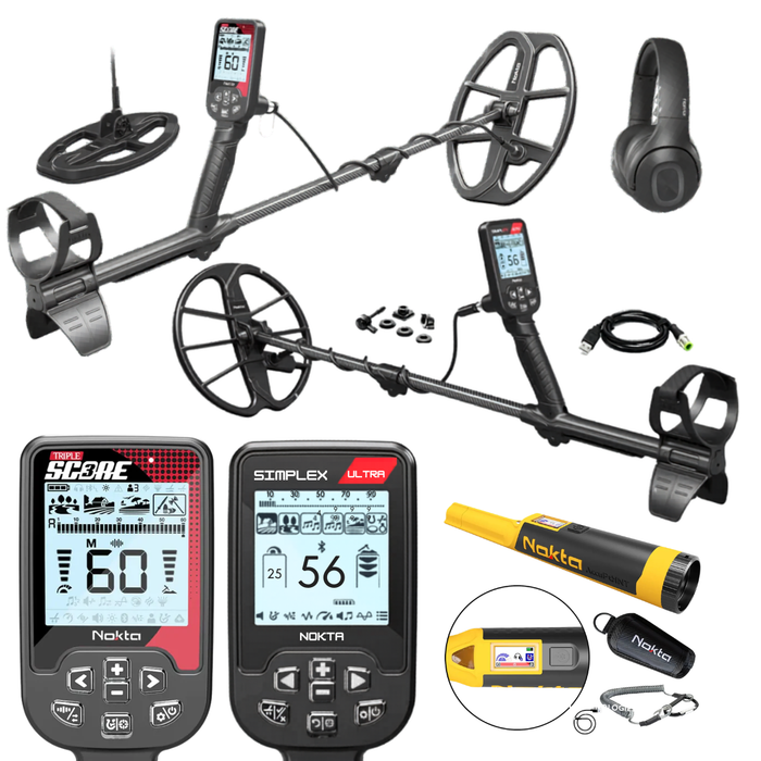 Memorial Day Bundle - Nokta Score 3 (Triple Score) Metal Detector + Nokta Simplex Ultra + Nokta Accupoint Pinpointer