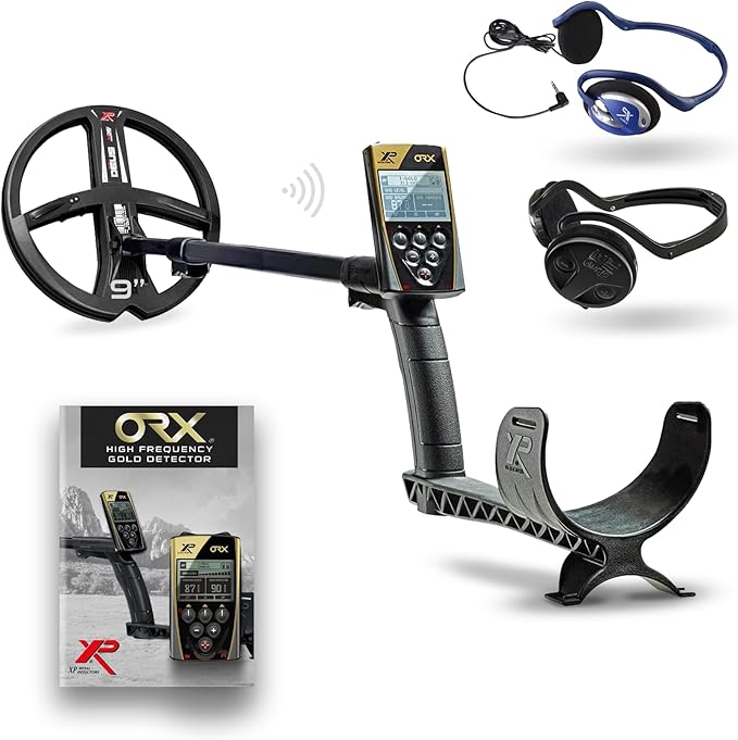 XP ORX Metal Detector With 9" Multi-Frequency Searchcoil FX02 Wired & WSAUDIO Wireless Headphones