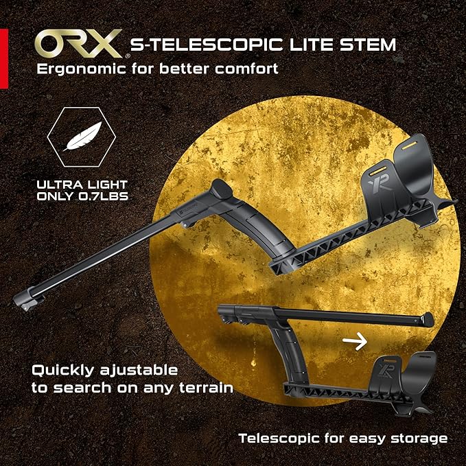 XP ORX RC Gold Prospecting Metal Detector With 9.5x5 Inch Elliptical HF Coil and MI-6 Pinpointer