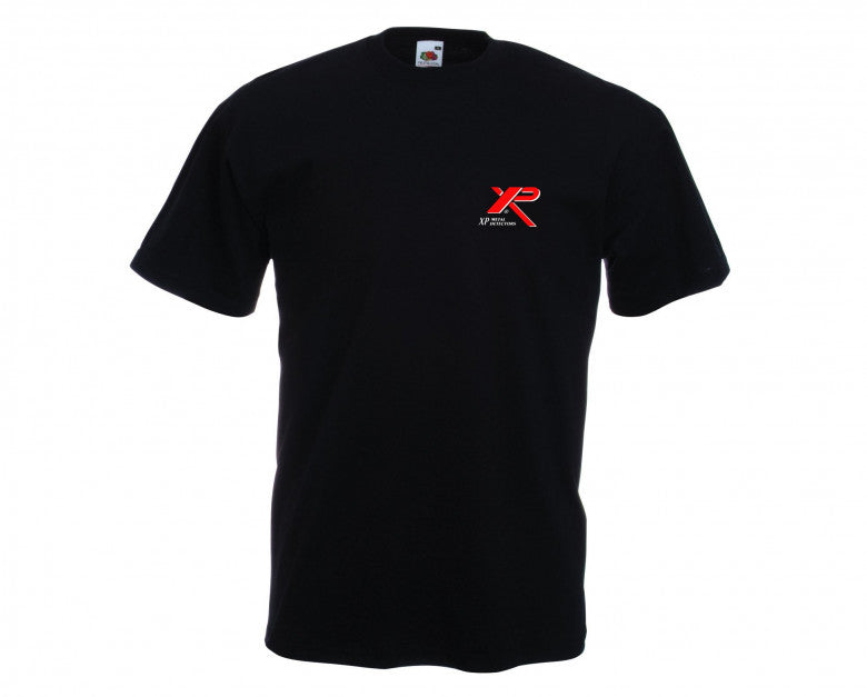 XP Black cotton T-shirt With XP Metal Detectors Logo