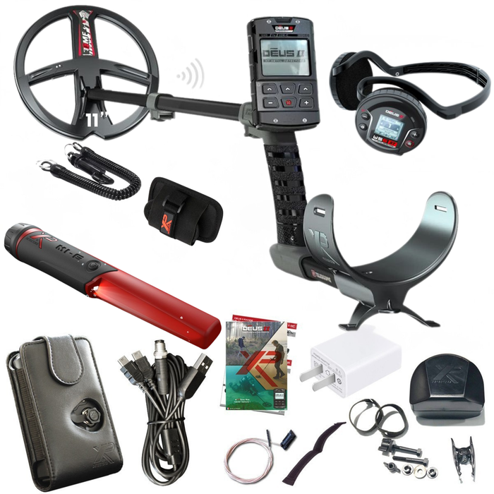 XP Deus II FMF Metal Detector with 11" Coil and MI-6 Pinpointer