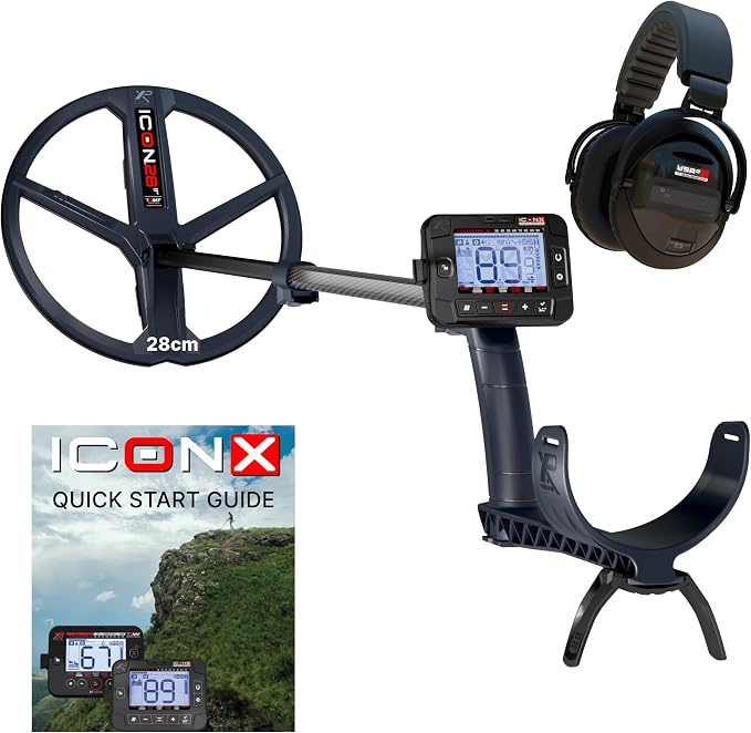 XP ICON-X FMF Metal Detector with Remote control, ICON 11" FMF Coil, WSA XL ST Headphones