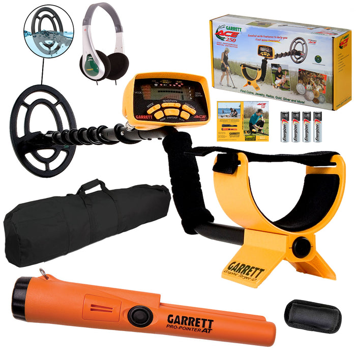Garrett ACE 250 with Headphones, Carry Bag and Pro-Pointer AT Pinpointer