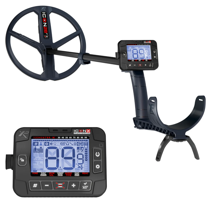 XP ICON-X Metal Detector with Remote control and ICON 11" FMF Coil, Advanced Wireless with FMF® Technology & Carbon Stem All-Terrain Performance