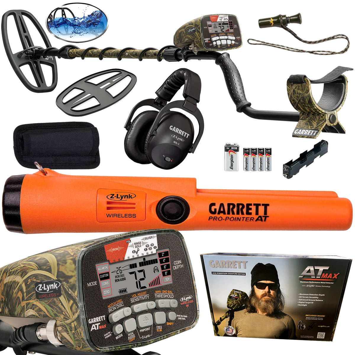 Garrett AT MAX Jase Robertson Edition Waterproof Metal Detector