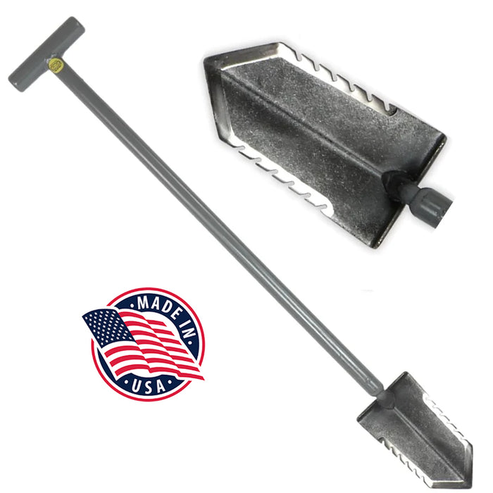 Lesche T-Handle 36" DOUBLE Serrated Blade Shovel for Metal Detecting