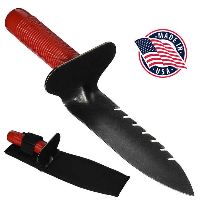 Lesche Left Side Serrated Edge Digger with Sheath for Metal Detecting