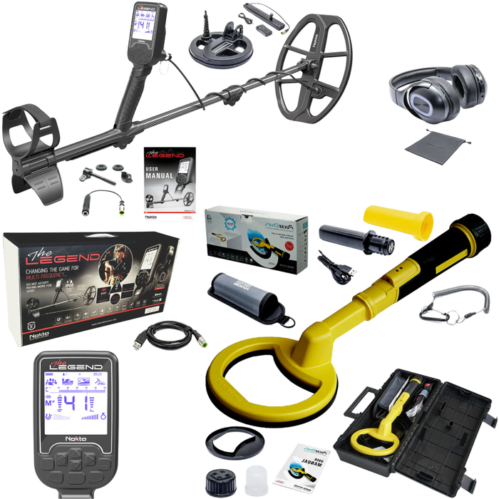 Valetines Comb & Dive Couple Bundle - Nokta PulseDive Scuba 2-in-2 + Nokta Legend Pro Pack Metal Detectors