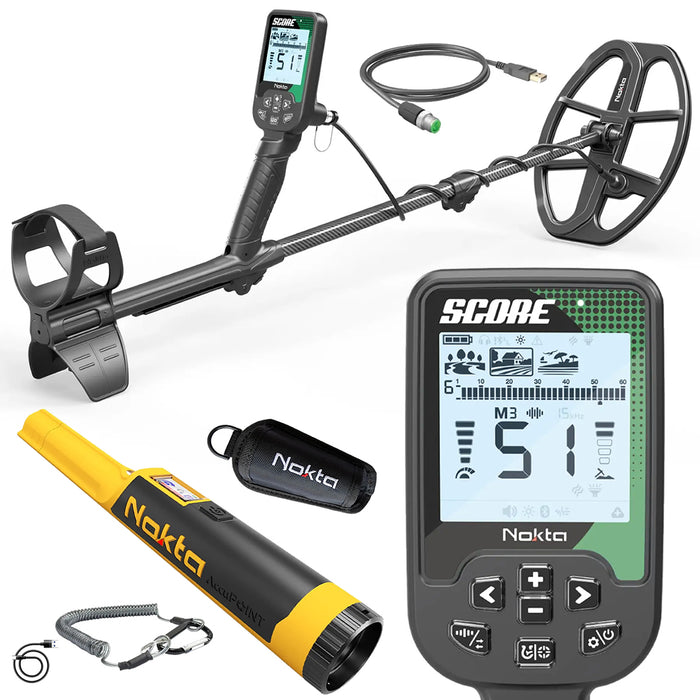 Nokta Score Waterproof, Multi-Frequency Metal Detector with Accupoint Pinpointer