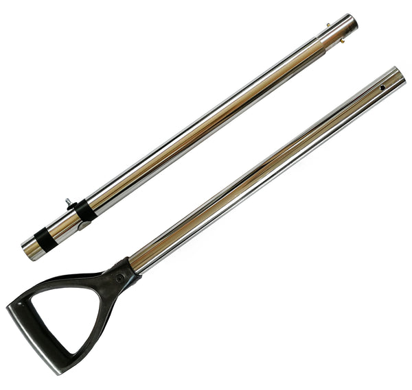 DragonXT Stainless Steel Long Handle Travel Pole for Sand Scoops