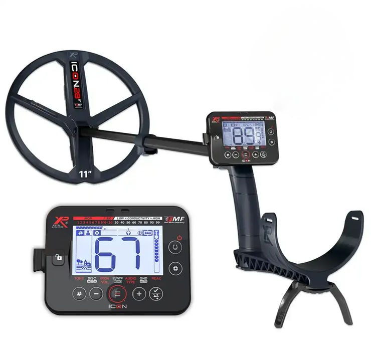 XP ICON FMF Metal Detector with ICON 11" FMF Coil, Remote control and Lightweight Wireless Multi-Frequency Detector