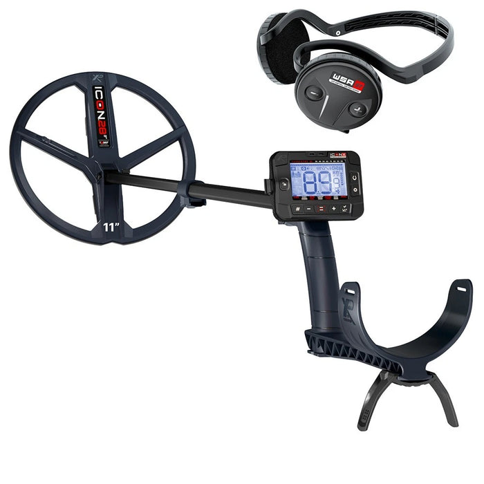 XP ICON-X Metal Detector with FMF® Technology, WSA ST Wireless Headphones & Carbon Stem All