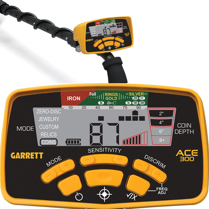 Garrett ACE 300 Metal Detector with 2 COILS + Pro-Pointer AT Waterproof Pinpointer